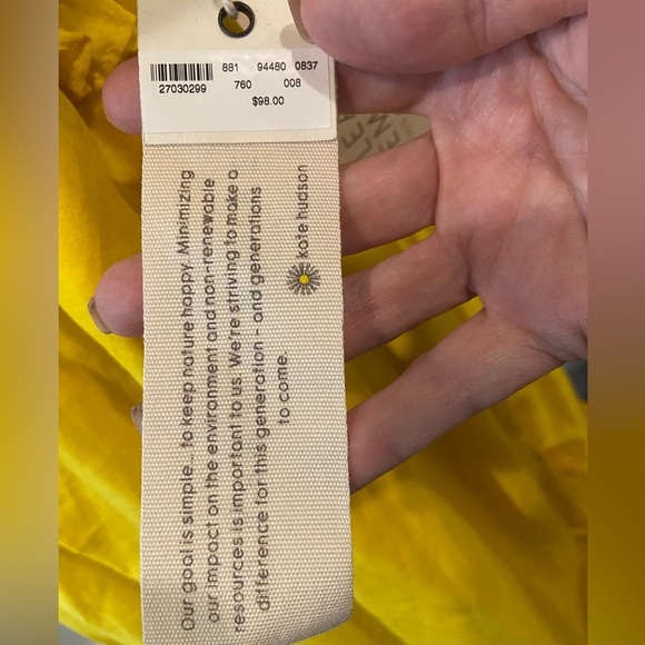 NWT HAPPY X NATURE Kate Hudson off the shoulder Dress sz.small(L-Junior) - Picture 6 of 9